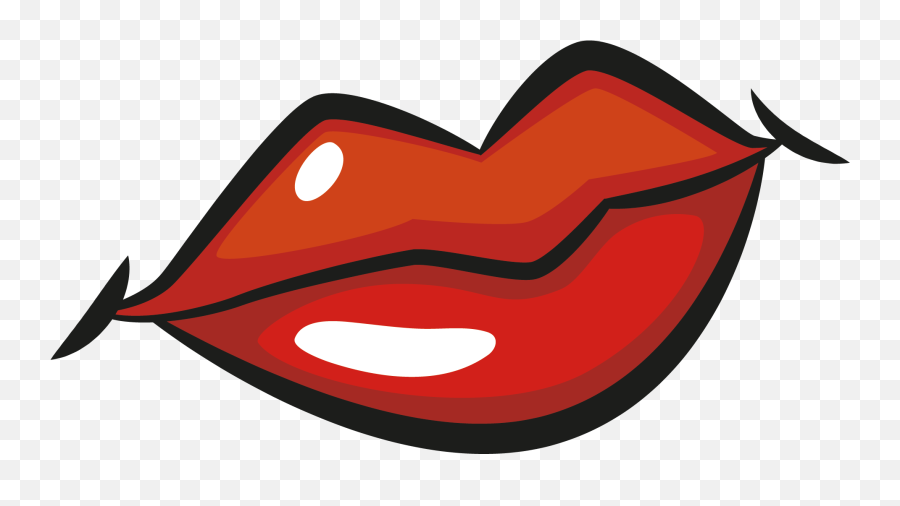 Cartoon Lips Clipart - Lips Cartoon Png Emoji,Lip Licking Emoji