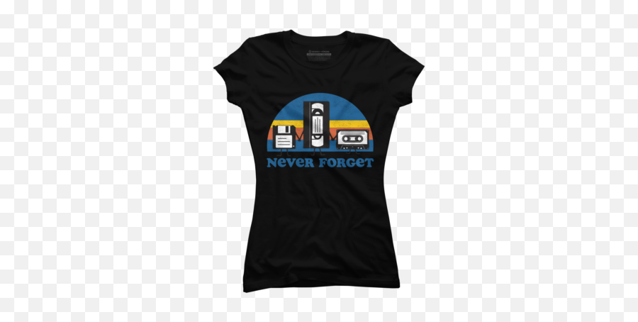 Best Music Juniorsu0027 T Shirts Design By Humans - Never Forget Floppy Disk Shirt Emoji,Record Player Emoji