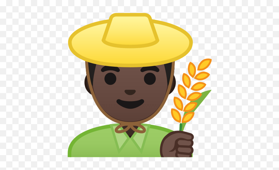 Man Farmer Emoji With Dark Skin Tone Meaning And - Farmers Icon Png,Potato Emoji