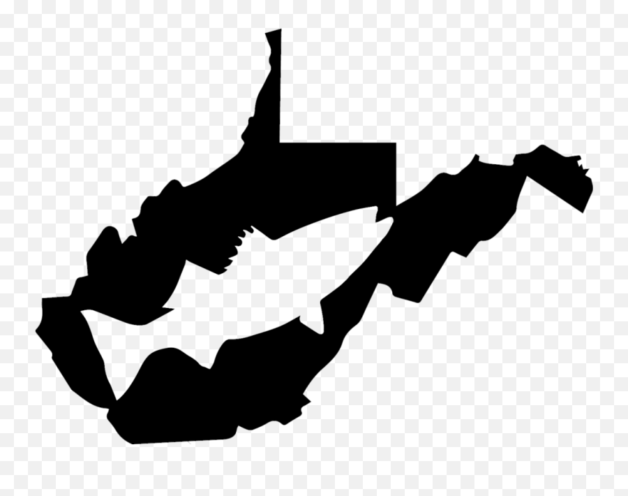 State Silhouette Striper Stickers Smith Mountain Lake - West West Virginia Decals Emoji,Virginia Flag Emoji