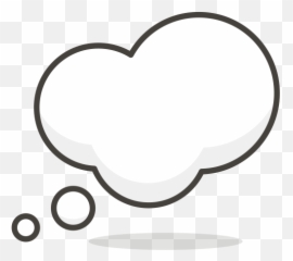 Thinking Emoji Icon Of Colored Outline - Heart,Cloud Thinking Emoji