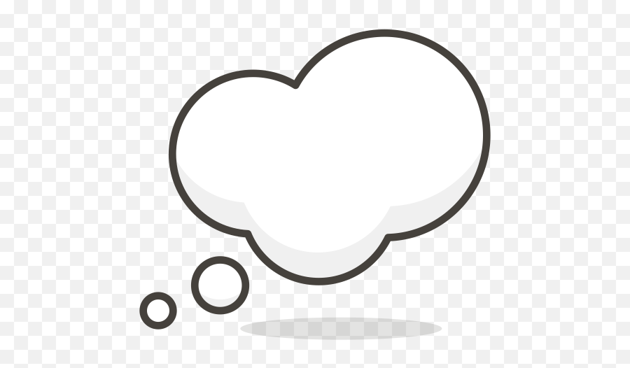 Thinking Emoji Icon Of Colored Outline - Heart,Cloud Thinking Emoji
