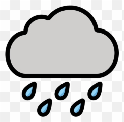 Cloud with rain emoji clipart Free download transparent - Raining Emoji