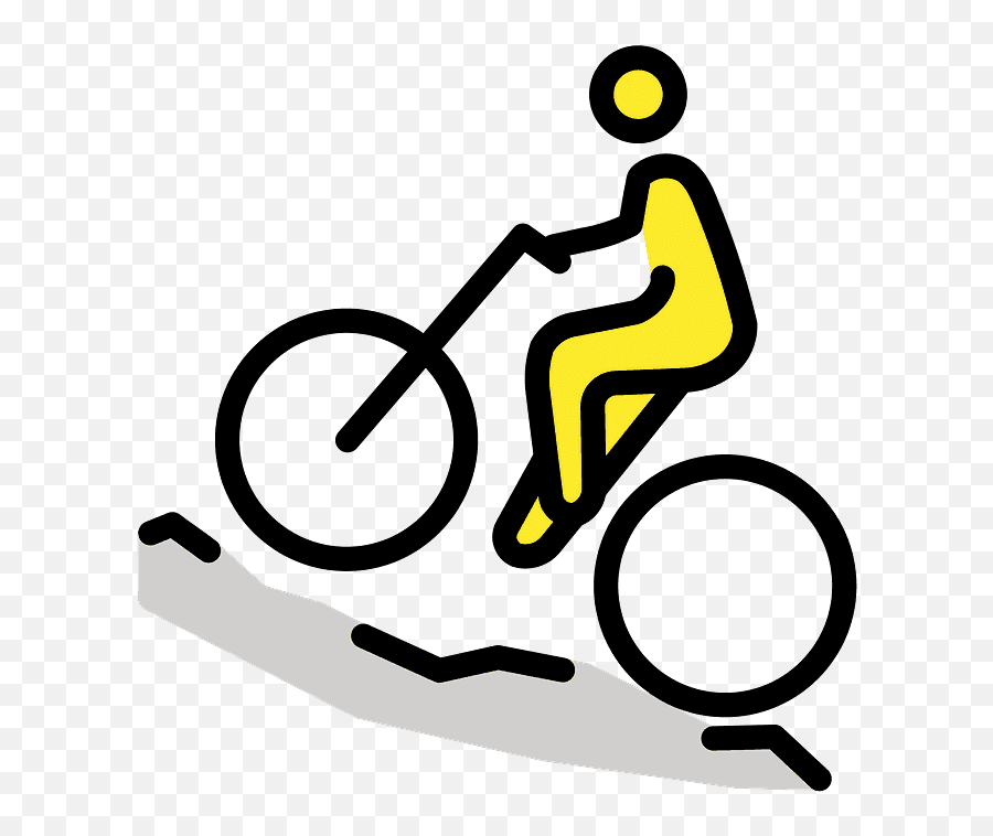Woman Mountain Biking Emoji Clipart - Emoji Vtt,Bicycle Emoji