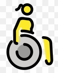 Woman In Manual Wheelchair - Illustration Emoji,Wheelchair Emoji