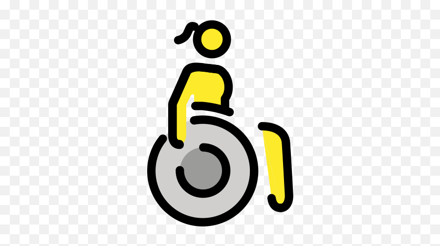 Woman In Manual Wheelchair - Illustration Emoji,Wheelchair Emoji