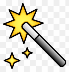Wikiproject 1 - Magic Wand Clipart Black And White Emoji