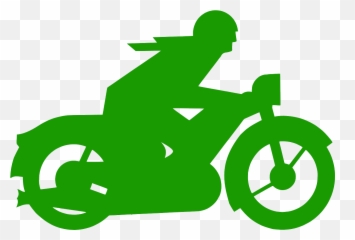 Motorbike Bike Motorcycle Green Traffic - Clipart Emoji