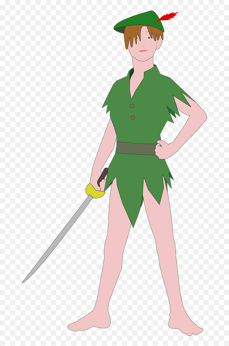 Peter Pan Fiction Boy Green Neverland - Cartoon Picture Of Peter Pan Emoji,Peter Pan Emoji