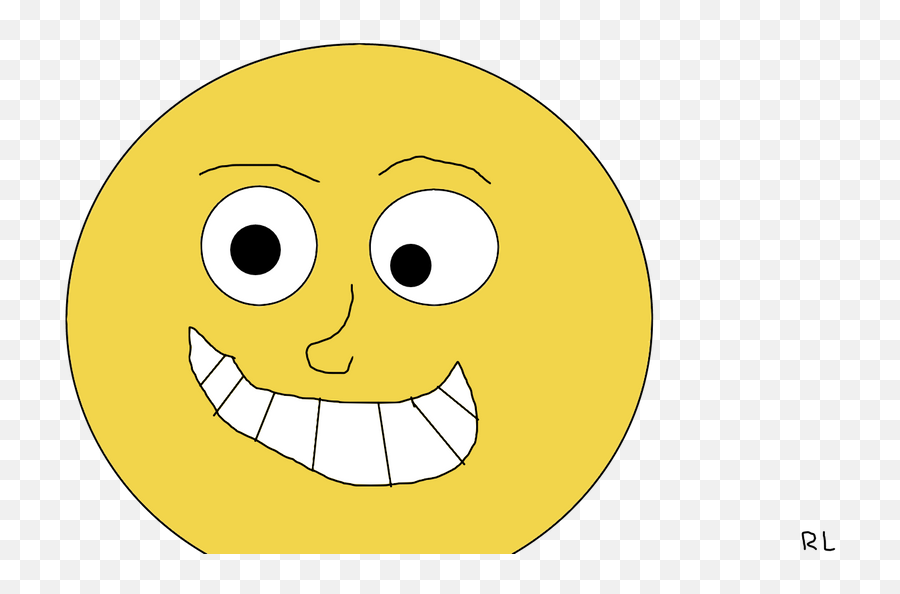 Creepy Happy Grin Emoji - Smiley,Creepy Emoji