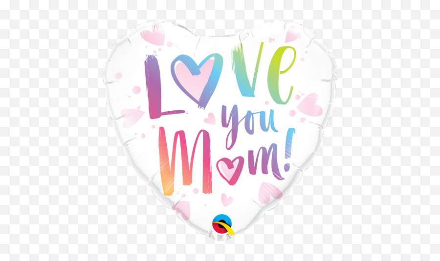 45cm Heart Love You Foil Balloon - Qualatex Emoji,Heart Emoji Balloon