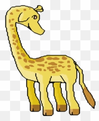 Pixel Giraffe - Clipart 8bit Emoji