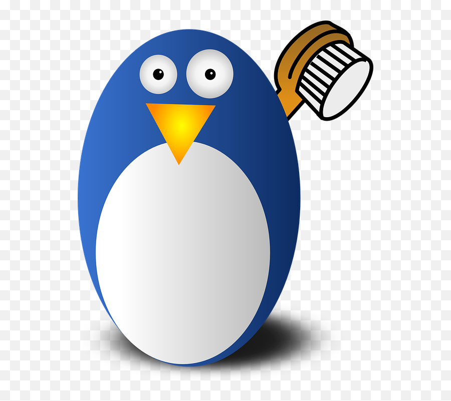 Free Linux Penguin Images - Baground Pinguin Biru Emoji,Raspberry Emoticon