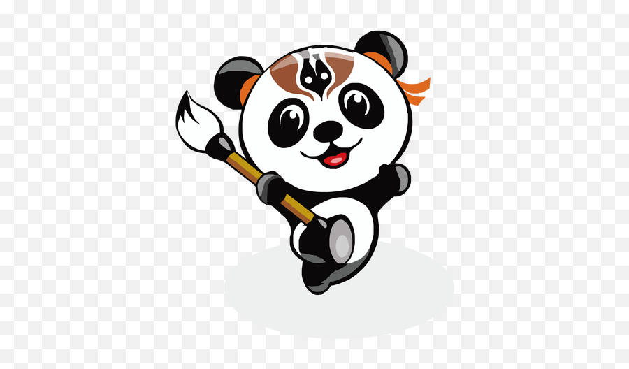 Giant Panda Cartoon Emoji,Kung Fu Emoji