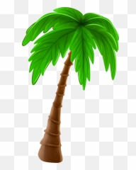 Palm Tree Cartoon Two Palms - Coconut Tree Transparent Background Emoji ...