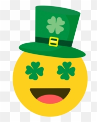 Lucky St Patricks Emoji - St Patrick Emoji Png,Leprechaun Emoji
