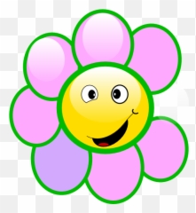 Clipart Smile Flower Clipart Smile - Clip Art Emoji,Smile Flower Emoticon