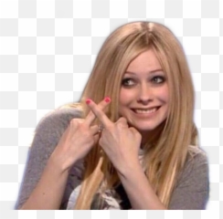 Avril Lavigne Middle Finger - Avril Lavigne Funny Emoji,Midfing Emoji