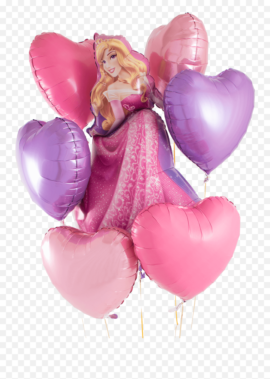 Aurora Hearts Foil Balloon Bouquet - Balloon Emoji,Heart With Blue Ribbon Emoji