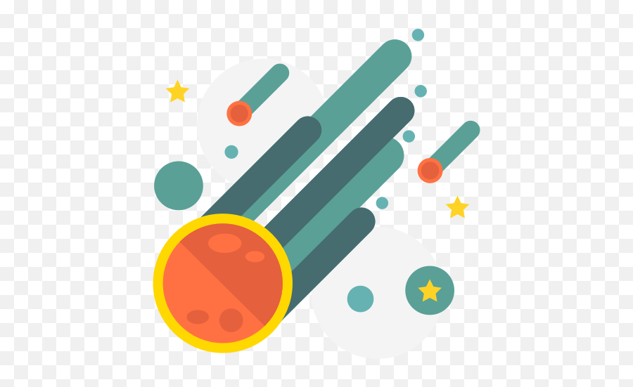Meteor Clipart Comet Space Meteor - Meteorite Flat Design Png Emoji,Comet Emoji