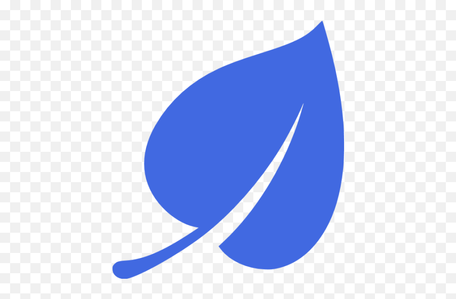 Royal Blue Leaf Icon - Free Royal Blue Leaf Icons Leaf Icon Grey Png Emoji,Snowflake Sun Leaf Leaf Emoji