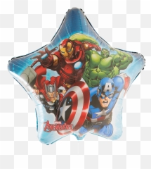 Marvel Avengers Star Supershape Balloon - Captain America Emoji,Captain America Shield Emoji