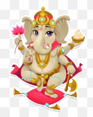 YOGAJI - Yoga Wellness Emoji Stickers by Ian Dodge Cute Ganesha