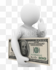 Man With Dollar Showing Thumbs Up - Cash Full Size PNG Dollars Stickers Emoji