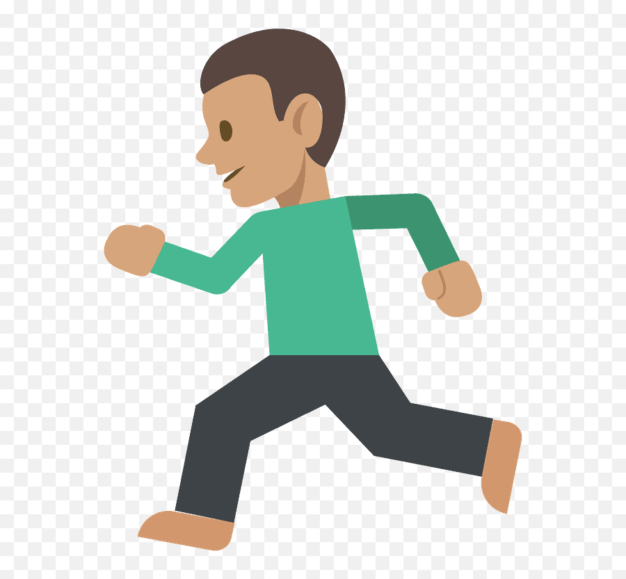 Person Running Emoji Clipart - Boy Run Emoji Png,Emoji Qui