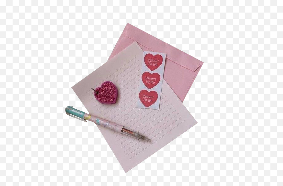 Love Letter Letter Hearts Aesthetic Pink Red Cute Val - Love Letter Png Aesthetic Emoji,Love Letter Emoji