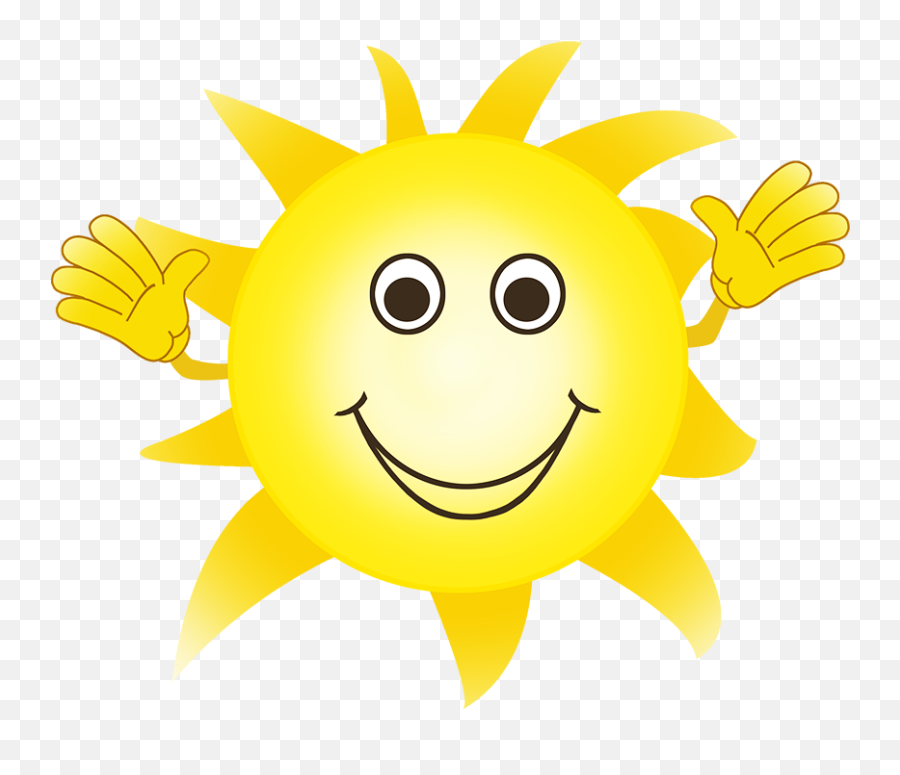 Sun Clipart - Happy Emoji,Waving Emoticon