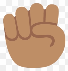 Raised Fist Emoji Clipart - Nostettu Nyrkki Emoji,Brown Fist Emoji
