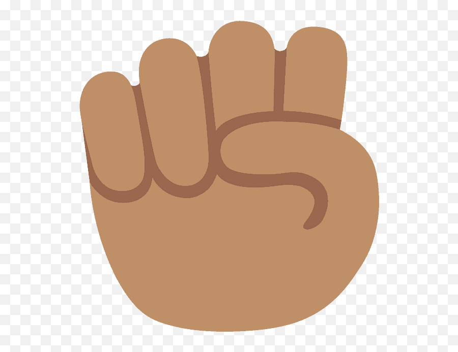 Raised Fist Emoji Clipart - Nostettu Nyrkki Emoji,Brown Fist Emoji