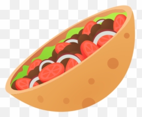 Stuffed Flatbread Icon - Strawberry Emoji