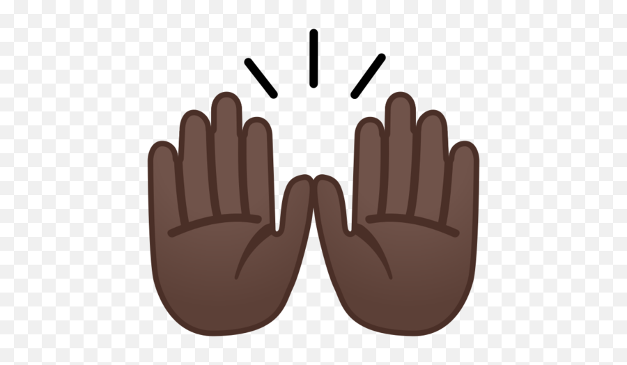 Dark Skin Tone Emoji - Brown Hand Raise Emoji Png,Raised Hands Emoji