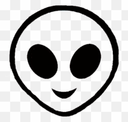 Vector Alien Silhouette Picture - Circle Emoji
