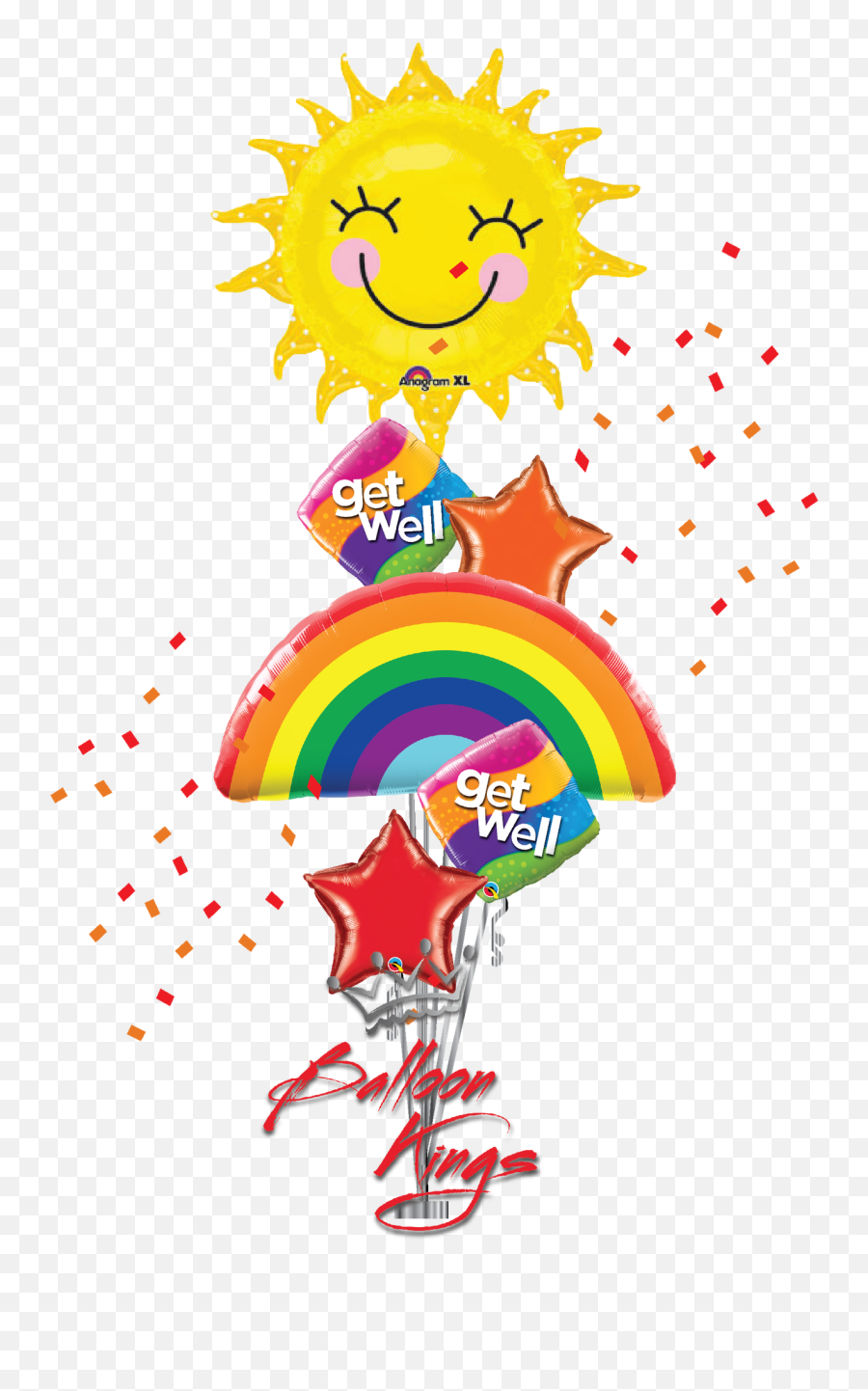 Get Well Soon Sun Rainbow Large - Happy Emoji,Get Well Emoji Art