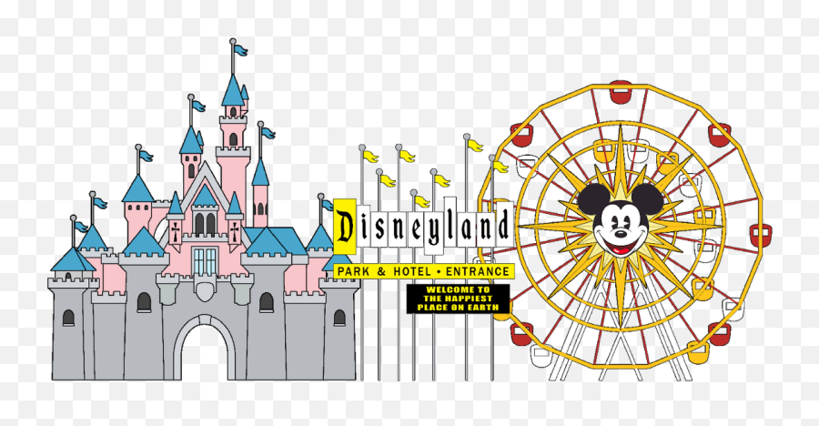 Clipart Disneyland California - Disneyland Clip Art Png Emoji,Disneyland Emoji