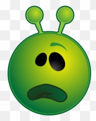 Alien Green Unhappy - Smiley Emoji