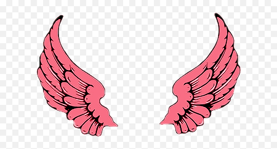 Alas Rosa Sticker Emoji Emojisticker Emojiedit Stickers - Angel Wings Cartoon Aesthetic,Wing Emoji