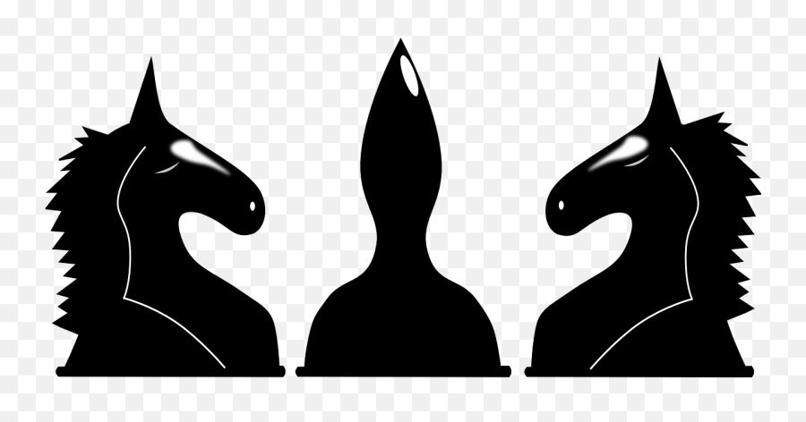 Silhouette Horses Chess Rook Bishop - Catur Siluet Emoji,Chess King Emoji