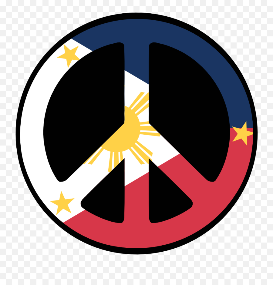 Download Philippines Peace Symbol Flag 4 Peace Sign Art - Peace Sign Philippine Flag Emoji,Philippines Flag Emoji