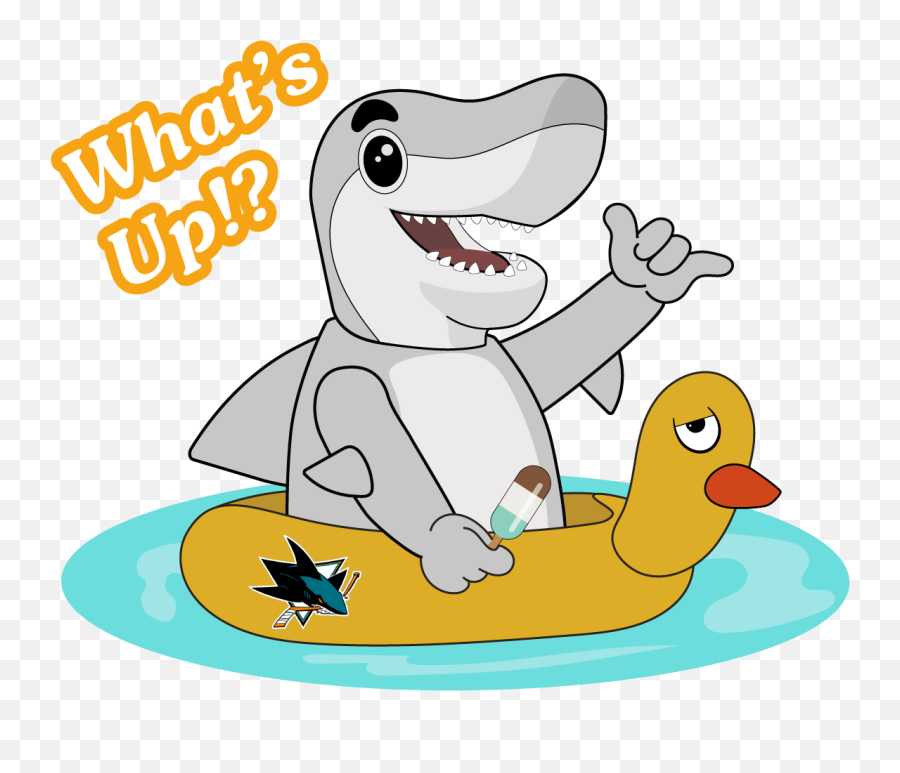 Sj Sharkie Sticker Pack By Kika Tech Inc - San Jose Sharks Beat Emoji,Duck Emoji For Iphone