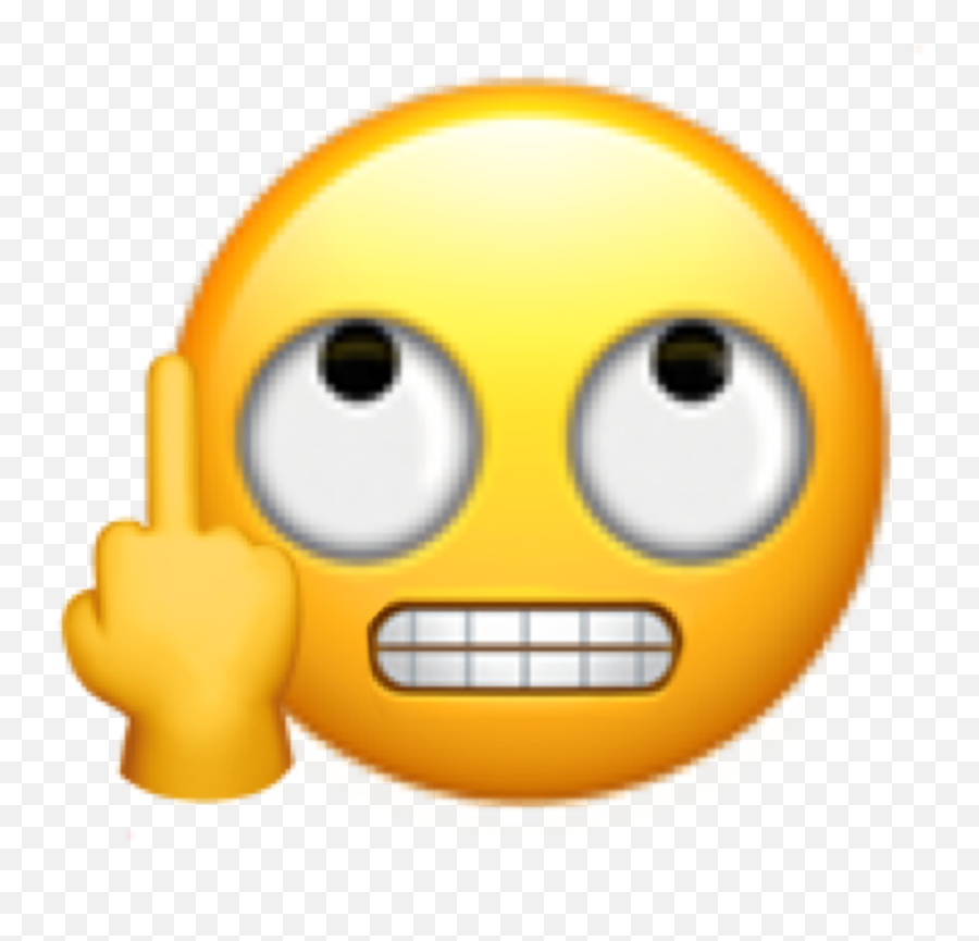 Freetoedit Emoji Fuckuff Fuckyou Hate - Middle Finger And Rolling Eyes,Emoji Hate