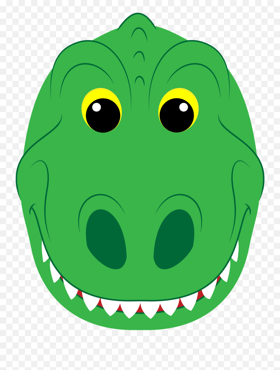 Dinosaur Face Clipart - Happy Emoji,Dinosaur Emoticon