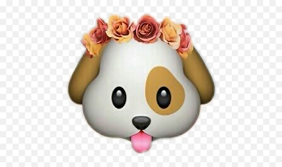 Emoji Dogcollage Emotions Vintage Emojiselfie Emojistic - Transparent Dog Emoji Png,Rose Emoticons
