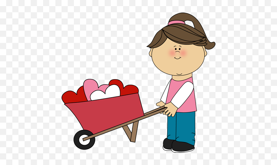 Wheelbarrow Push Pull Transparent Png - Preschool Valentine Clip Art Emoji,Hair Pulling Emoji