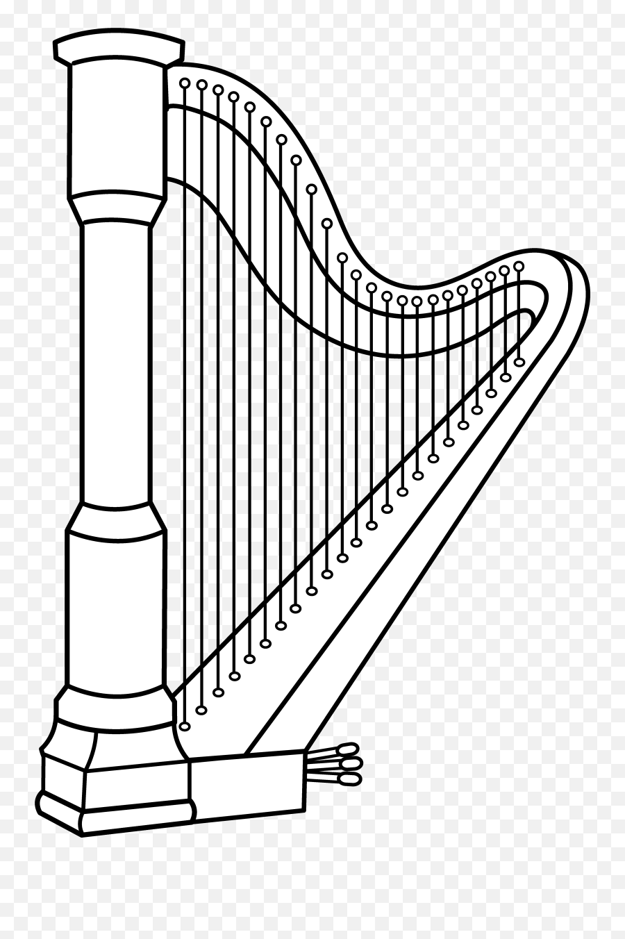 Harp Clipart Look At Clip Art Images - Harp Clipart Black And White Emoji,Harp Emoji