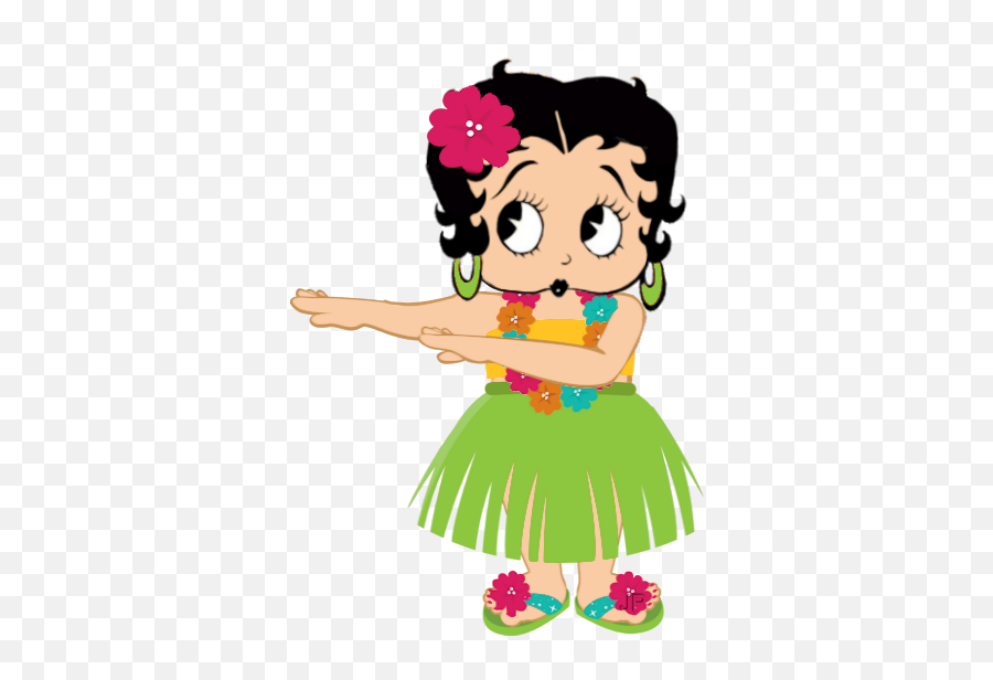 Hula Girl - Betty Boop Emo Emoji,Hula Girl Emoji