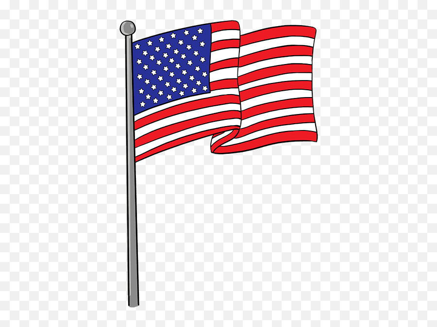 How To Draw The American Flag - Easy United States Flag Drawing Emoji,Us Flag Emoji
